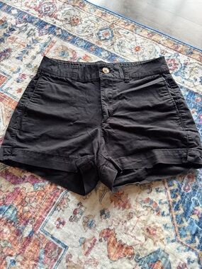 Old Navy Black High-Waist Cuffed Shorts